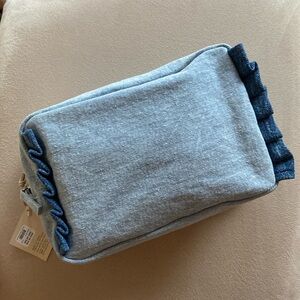 NWT Anthropologie Denim Cosmetic Bag